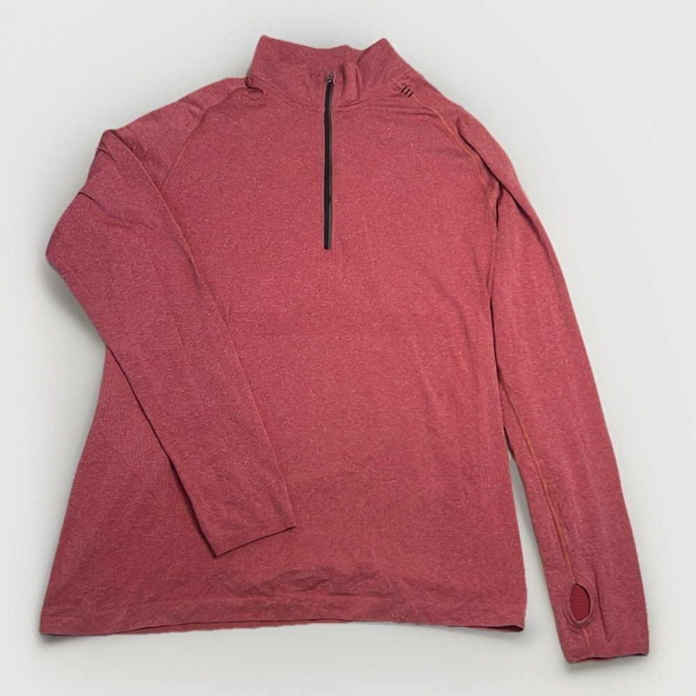 Men’s Lululemon Quarter Zip red long sleeve top sz L